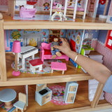 KidKraft Casa de muñecas de Madera Chelsea Cottage con Muebles y Accesorios para Mini muñecas de 12 cm, Casita para Miniature Figuras, Juguetes niños y niñas Desde 3 años (65054)