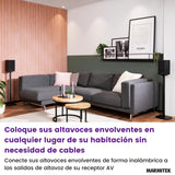 Marmitek - Transmisor de Audio Para Altavoces, Surround Anywhere 221, Transmisión Digital sin Latencia, Conexión Inalámbrica de Altavoces Envolventes, Conecte dos Altavoces de Forma Inalámbrica