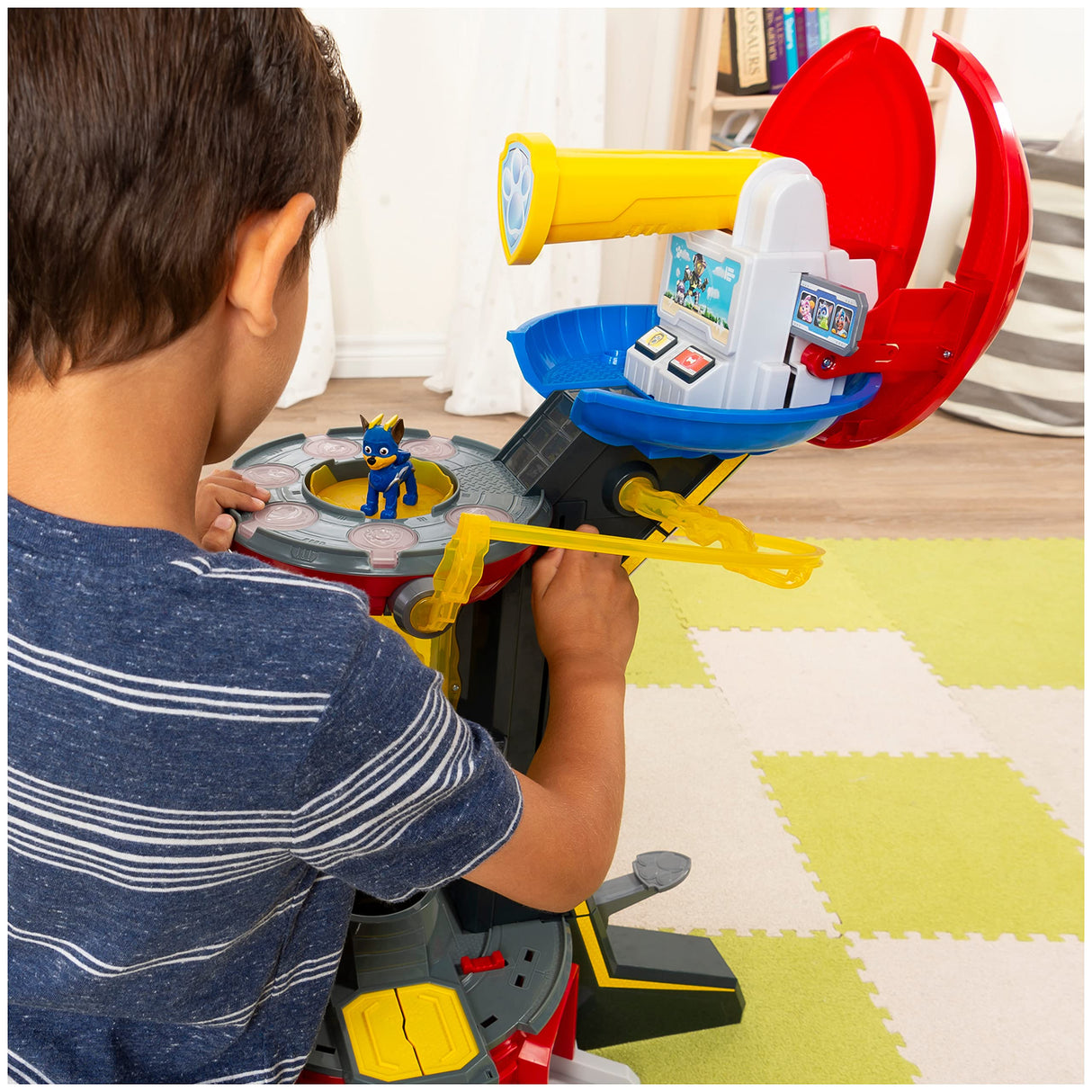 PATRULLA CANINA - TORRE DE CONTROL MIGHT PUPS - Supertorre de Control con Luces y Sonidos, una figura Chase, un Coche y Accesorios - 6053408 - Juguetes Niños 3 Años +