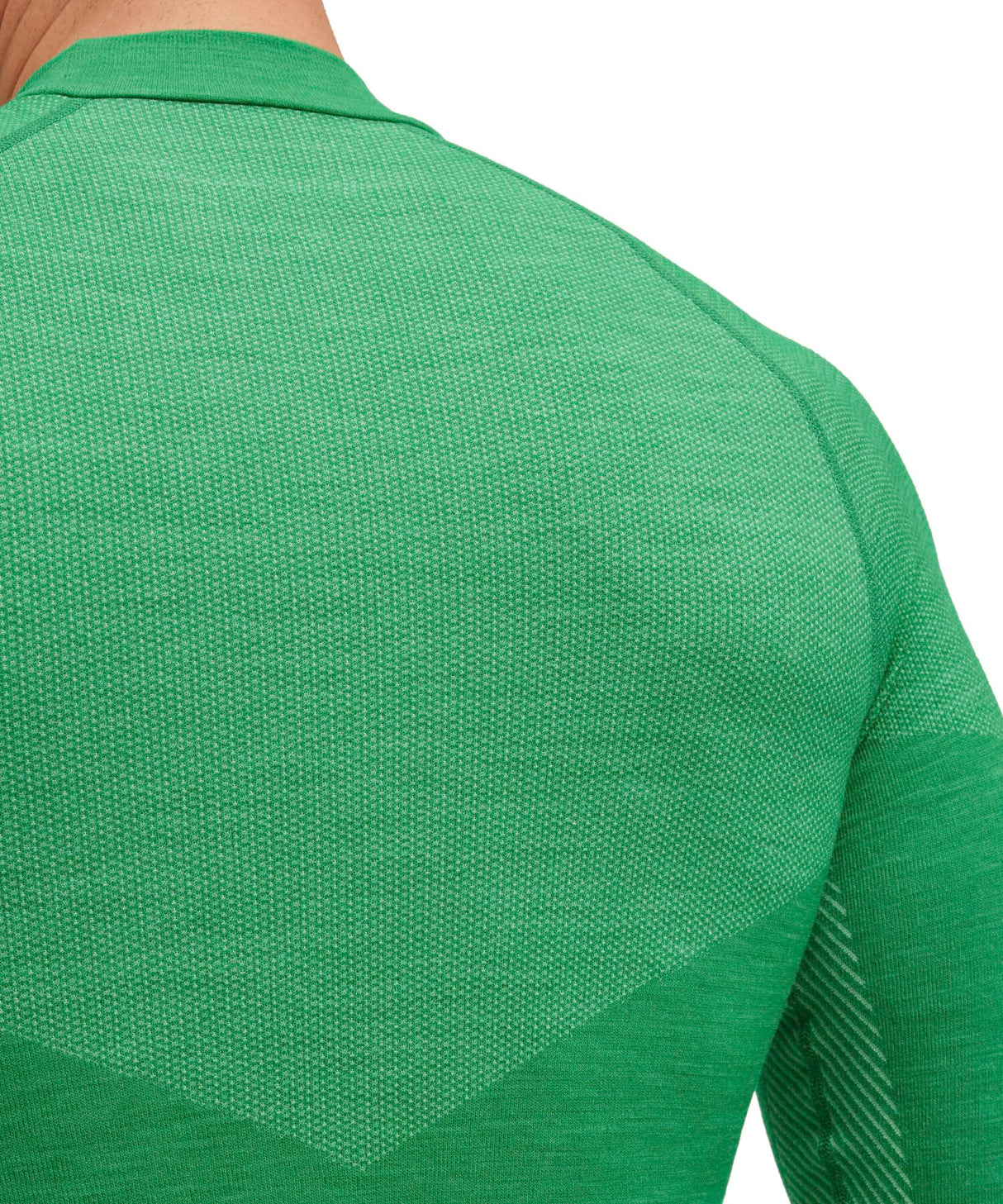 FALKE Wool-Tech Round Neck M L/s SH Lana Hilo Funcional Secado rápido 1 Pieza, Capa de Base Superior Hombre, Verde Grass Green 7014 Trend, XL