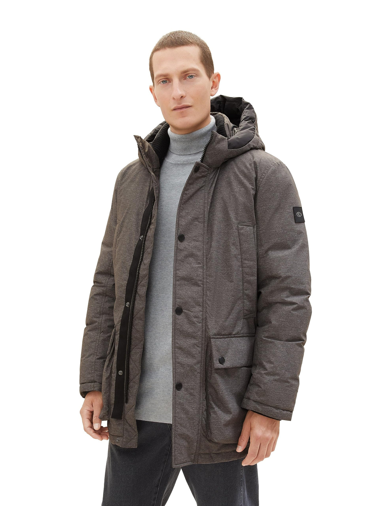 TOM TAILOR 1037347 Chaqueta, 13101-Buffer de Estructura Gris, XXL para Hombre