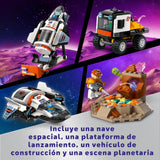 LEGO City Base Espacial y Plataforma de Lanzamiento, Juego de Exploración Planetaria, Regalo para Niños y Niñas de 8 Años o Más, 6 Minifiguras, Robot de Juguete y 2 Figuras de Acción de Aliens 60434