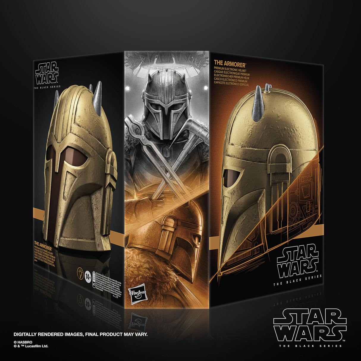 Star Wars The Black Series, Casco electrónico premium de La Armera, Artículo para juego de rol de adultos
