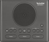 TechniSat DIGITRADIO 51 - DAB+ Radiodespertador, recepción de emisoras DAB y FM, reloj, despertador con alarma dual ajustable, pantalla atenuable y entrada para auriculares, negro