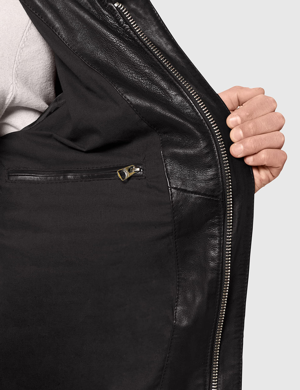 Schott NYC Lcflightwx Chaqueta, Negro (Black Black), Large para Hombre