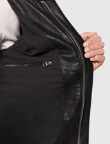 Schott NYC Lcflightwx Chaqueta, Negro (Black Black), Large para Hombre