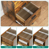 YITAHOME Archivador móvil con Ruedas, cajón con Ruedas, contenedor con cajones, Armario de Oficina, Armario con Ruedas, cajonera para casa o Oficina, 45,7 x 36 x 76,2 cm (marrón Vintage)