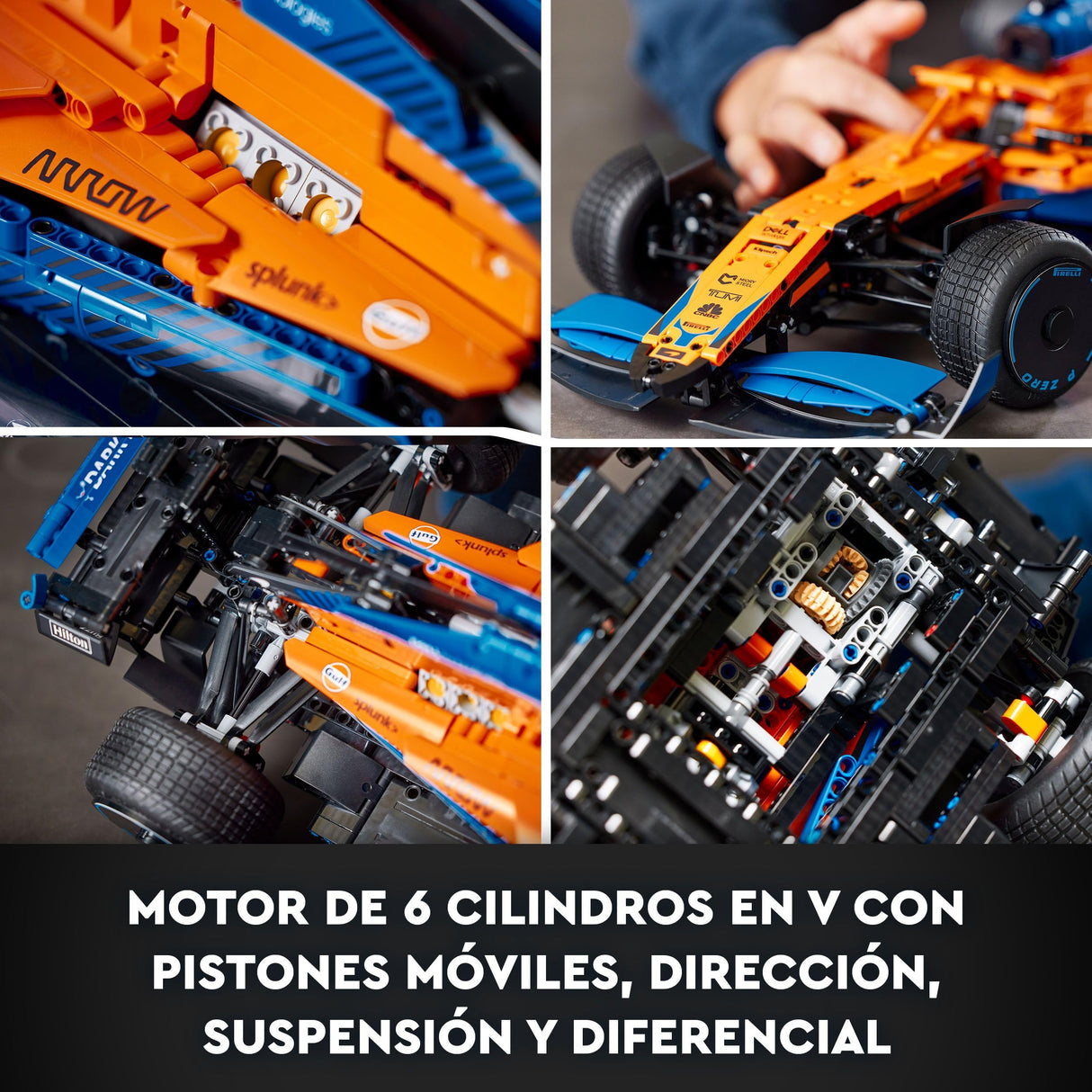 LEGO 42141 Technic Coche de Carreras McLaren Formula 1, Maqueta de Construcción para Adultos, Deportes de Motor, Replica Deportivo F1 Coleccionable, Regalo para Hombres y Mujeres