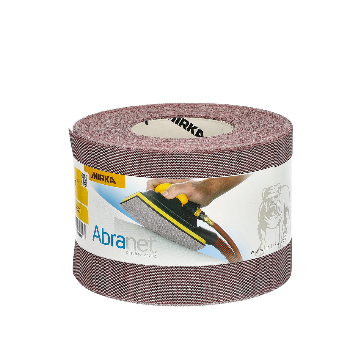 Mirka Abranet rollo de lijado neto 115 mm x 25 m cierre adhesivo / grano P320 / 1 rollo / para lijar madera, masilla, barniz, plástico / 5454400132