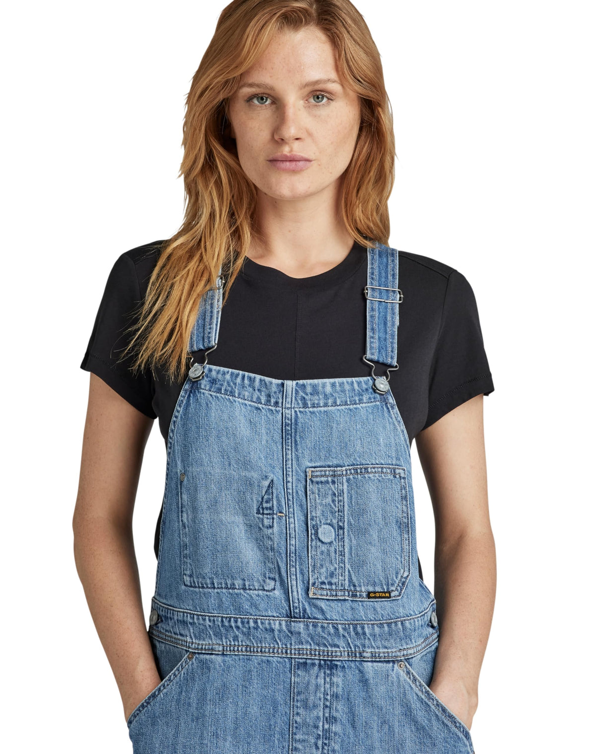 G-STAR Para Mujer Pichi Midi, Azul (Faded Cliffside Blue D24351-D536-G326), XS