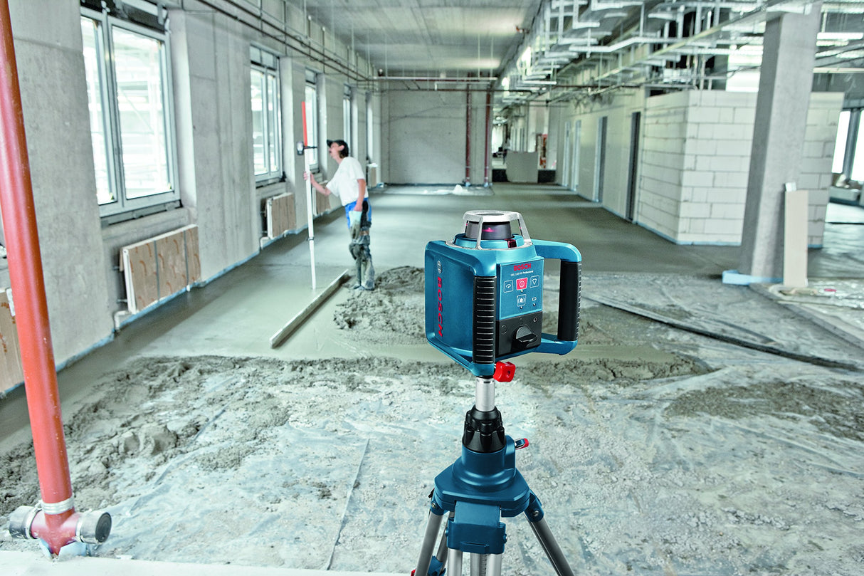 Bosch Professional Receptor láser LR 1 G (haz láser verde, 1 batería de 9 V, alcance 0–200 m)