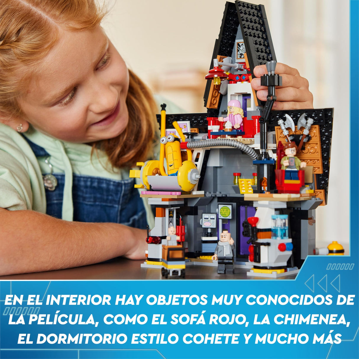 LEGO GRU 4: Mi Villano Favorito Minions y Mansión Familiar de GRU, Casa de Juguete para Construir con Figuras de Personajes de la Película, Regalo para Niños y Niñas de 8 Años o Más 75583