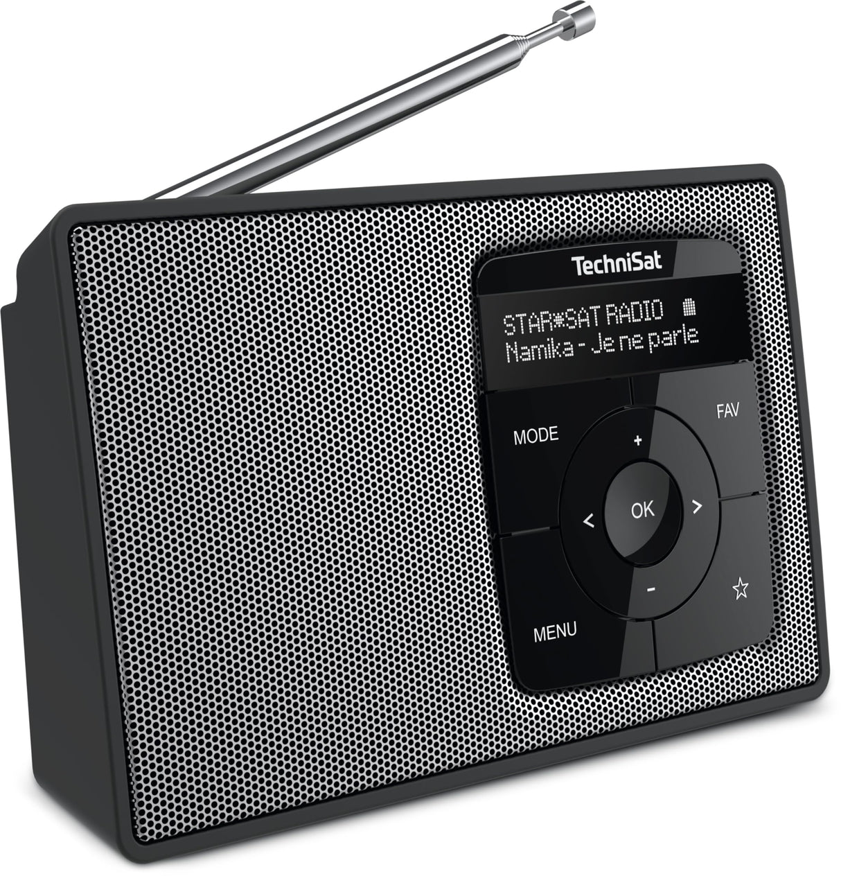 TechniSat DIGITRADIO 2 - Radio portátil Dab+/FM con batería (con transmisión de Audio Bluetooth, función Despertador, Pantalla OLED, Conector para Auriculares, Altavoz 1 W RMS) Negro-Plata