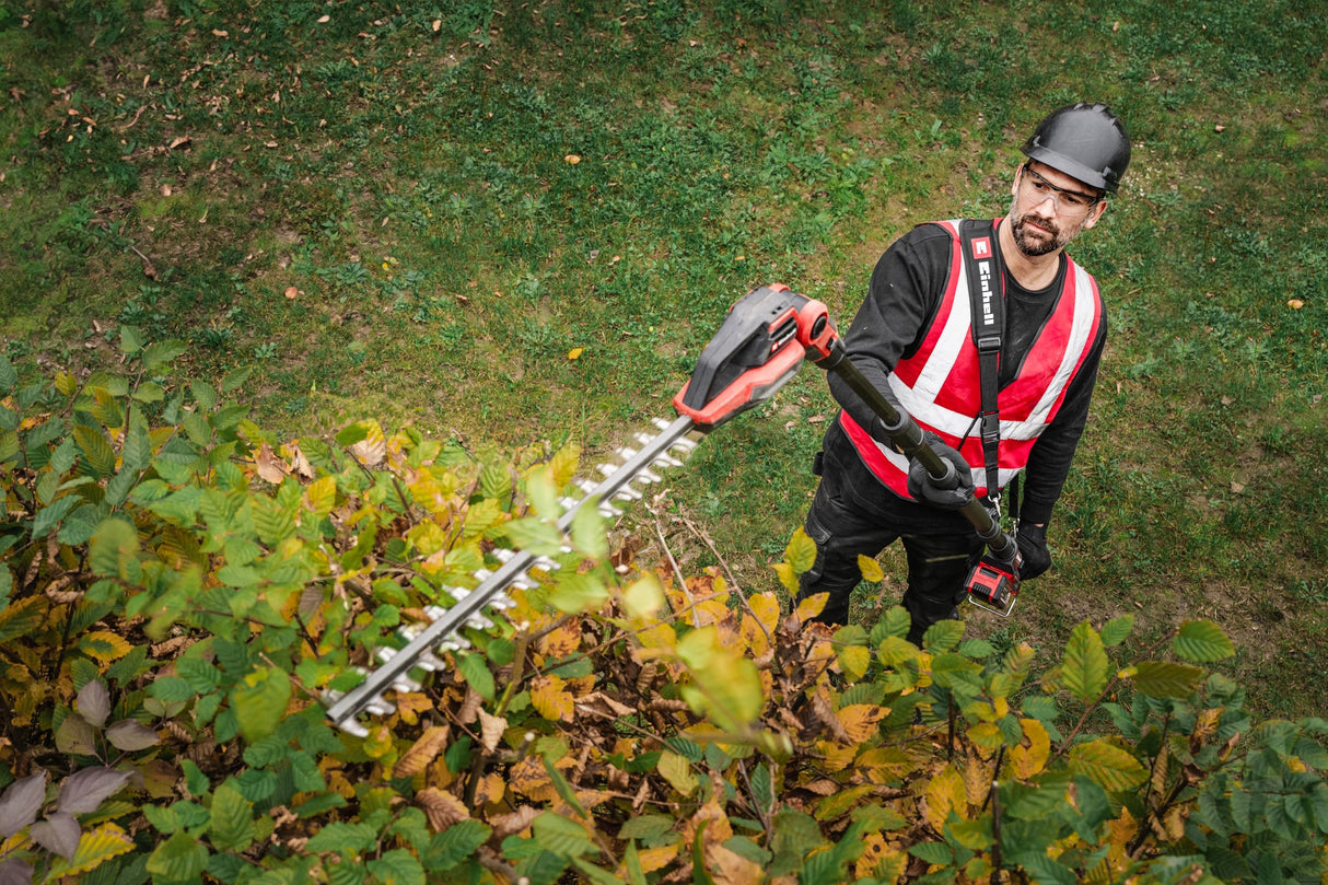 Einhell Professional Cortasetos telescópico con batería GP-HH 18/50 Li T BL-Solo Power X-Change (18V, longitud de corte 50 cm, distancia entre dientes 25 m, Brushless, 8 veces inclinable, sin batería)