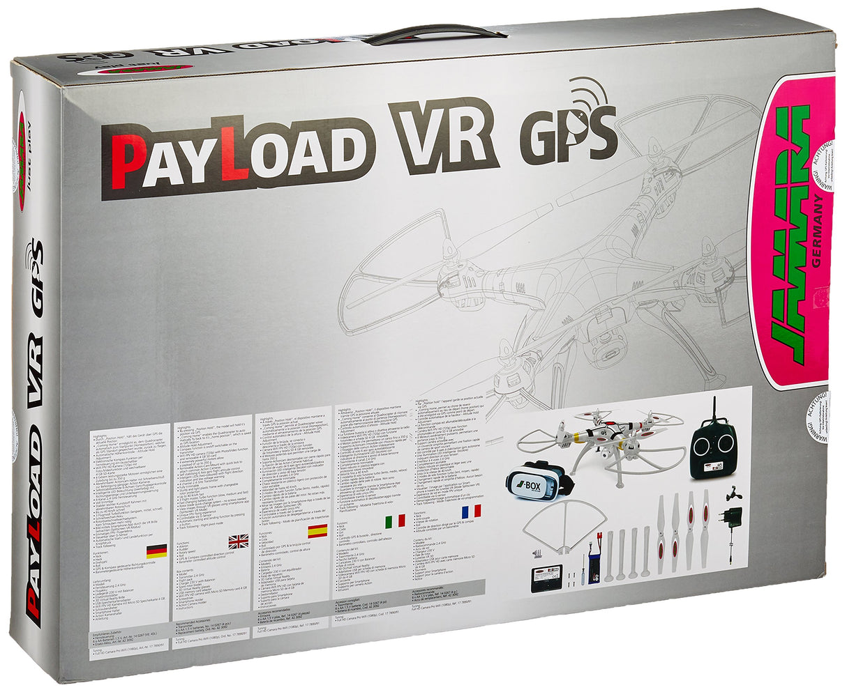 Jamara - Cuadricópter Payload GPS Altitude HD Wi-Fi VR (422035)