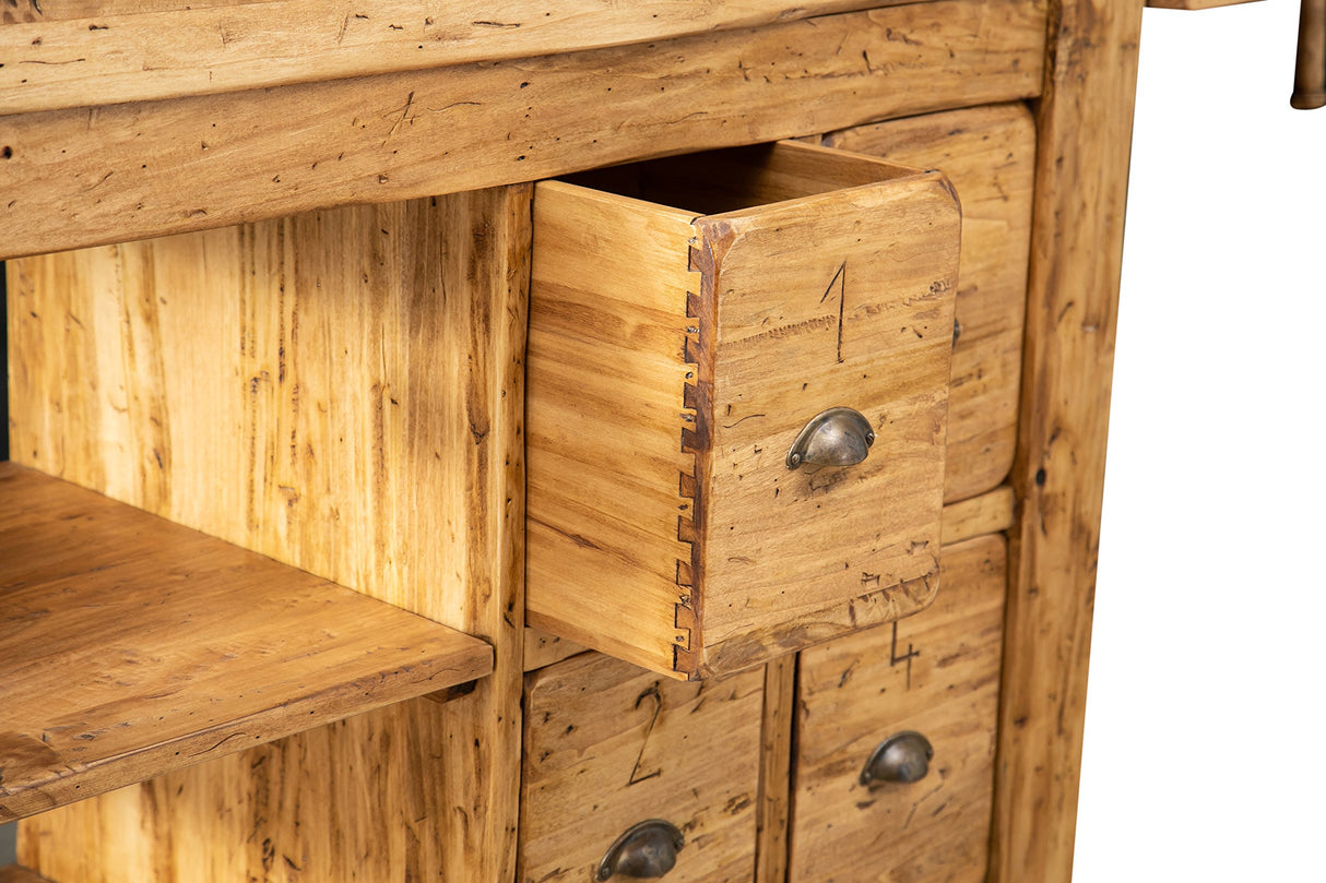 Biscottini 3000005161734 Bancos de Trabajo, Madera, marrón, 184 x 74 x 92 cm