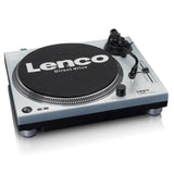 Lenco L-3809 Tocadiscos - Tocadiscos DJ con accionamiento Directo - USB - Preamplificador - 33 y 45 RPM - MMC - RCA - Line out - Azul metálico