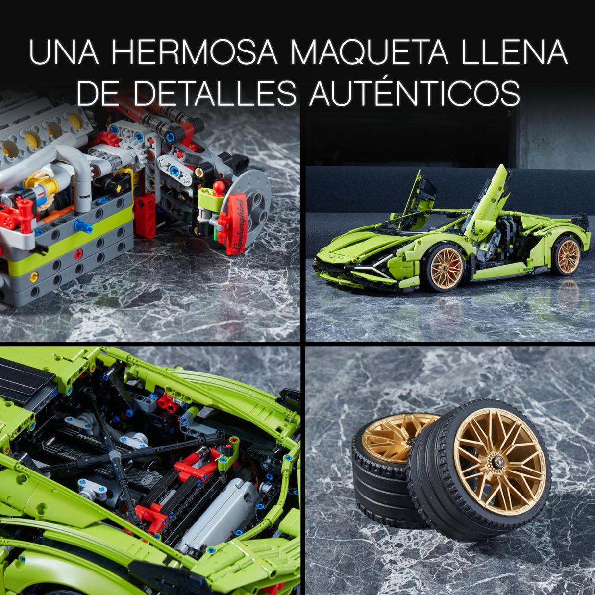 LEGO Technic Lamborghini Sián FKP 37, Maqueta de Coche para Construir, Modelo Coleccionista, Idea de Regalo para Hombres y Mujeres 42115