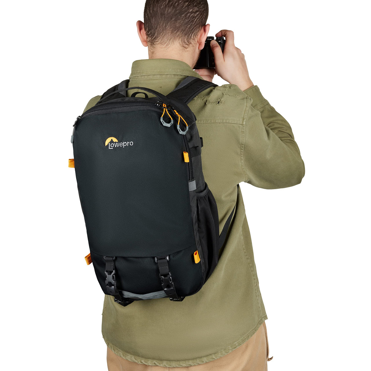 Lowepro Trekker Lite BP 150, Mochila para Cámara, con Inserto Extraíble, con Sistema de Correas para Accesorios, Negro, para Cámara Sin Espejo, Compatible con Sony Alpha 6000, Negro