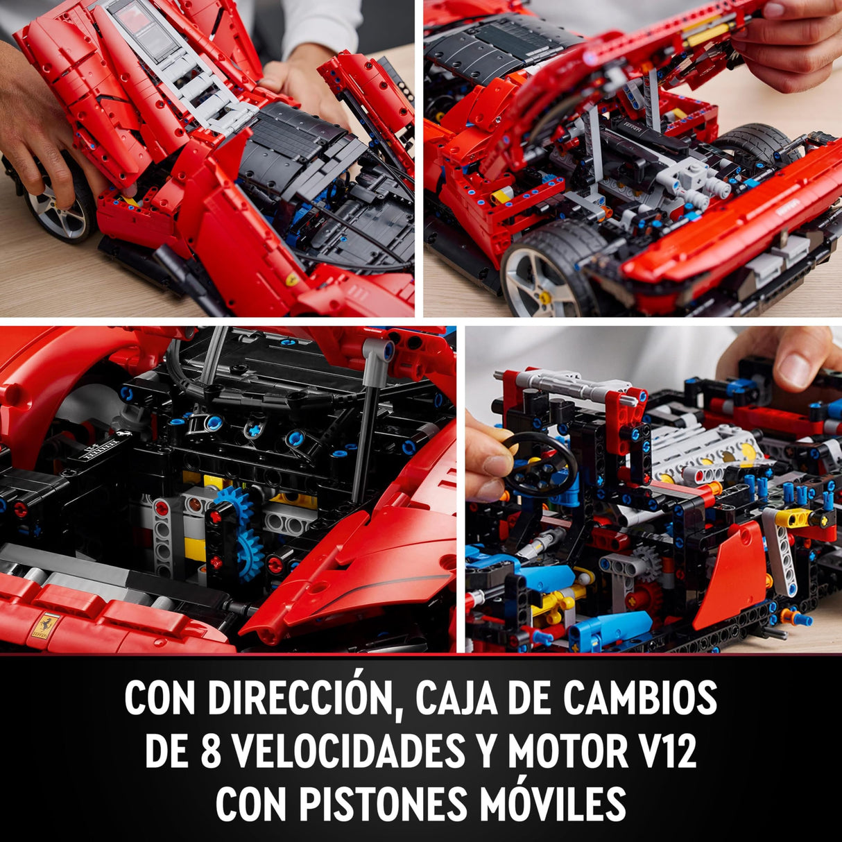 LEGO Technic Ferrari Daytona SP3, Maqueta de Súper Coche Rojo para Construir, Escala 1:8, Regalo Coleccionable para Hombres y Mujeres, Ultimate Car Concept 42143