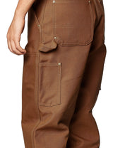 Carhartt Pantalón de trabajo utilitario en lona de algodón resistente con parte frontal doble, Loose Fit Para Hombre, Carhartt Brown, W36/L32