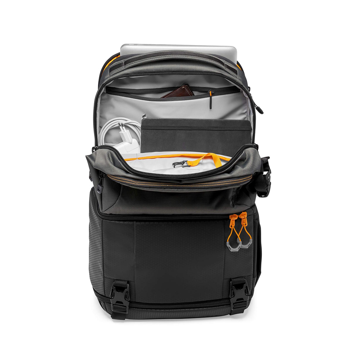 Lowepro Fastpack BP 250 AW III - Mochila para Cámara Refelx DSLR Sin Espejo, con Acceso QuickDoor, Compartimento Para Portátil de 13”, Para Cámaras Nikon D850, 300D Ripstop, Color Gris