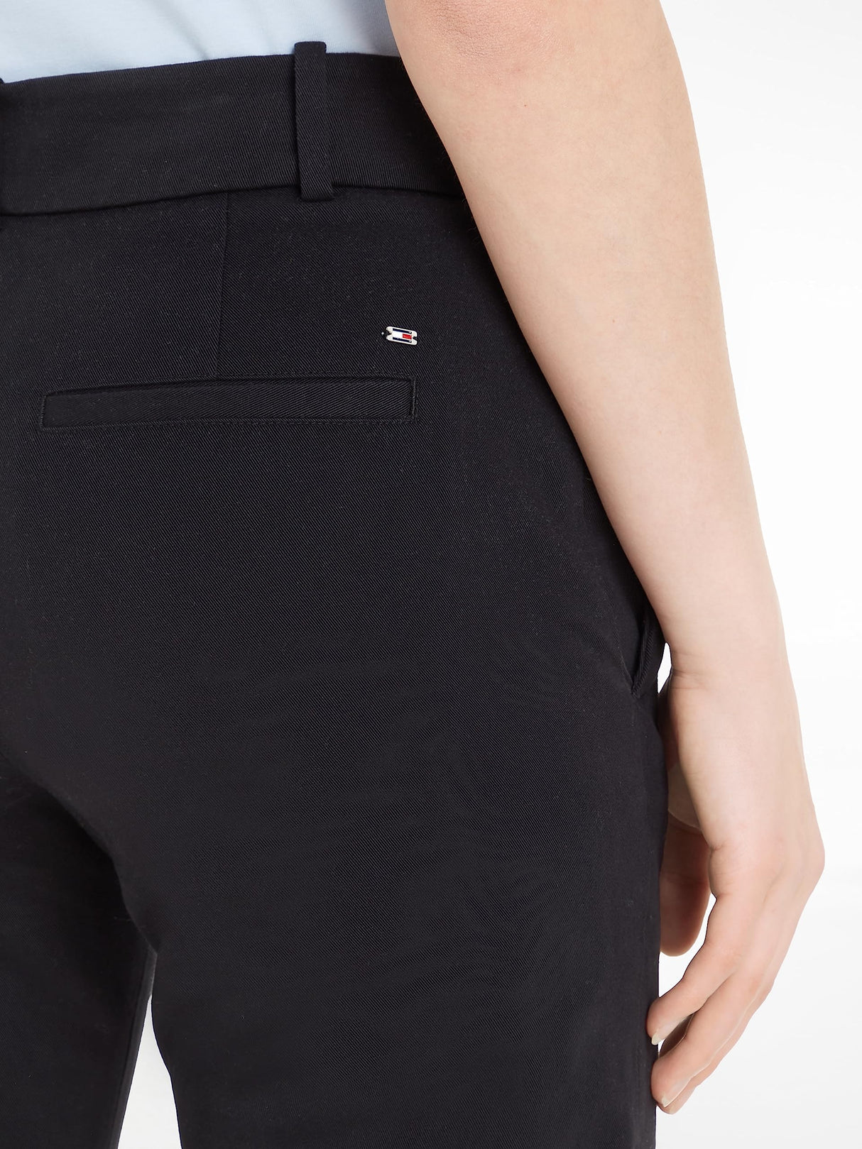 Tommy Hilfiger Essential Slim Straight Co Chino, Mujer, Negro, 42