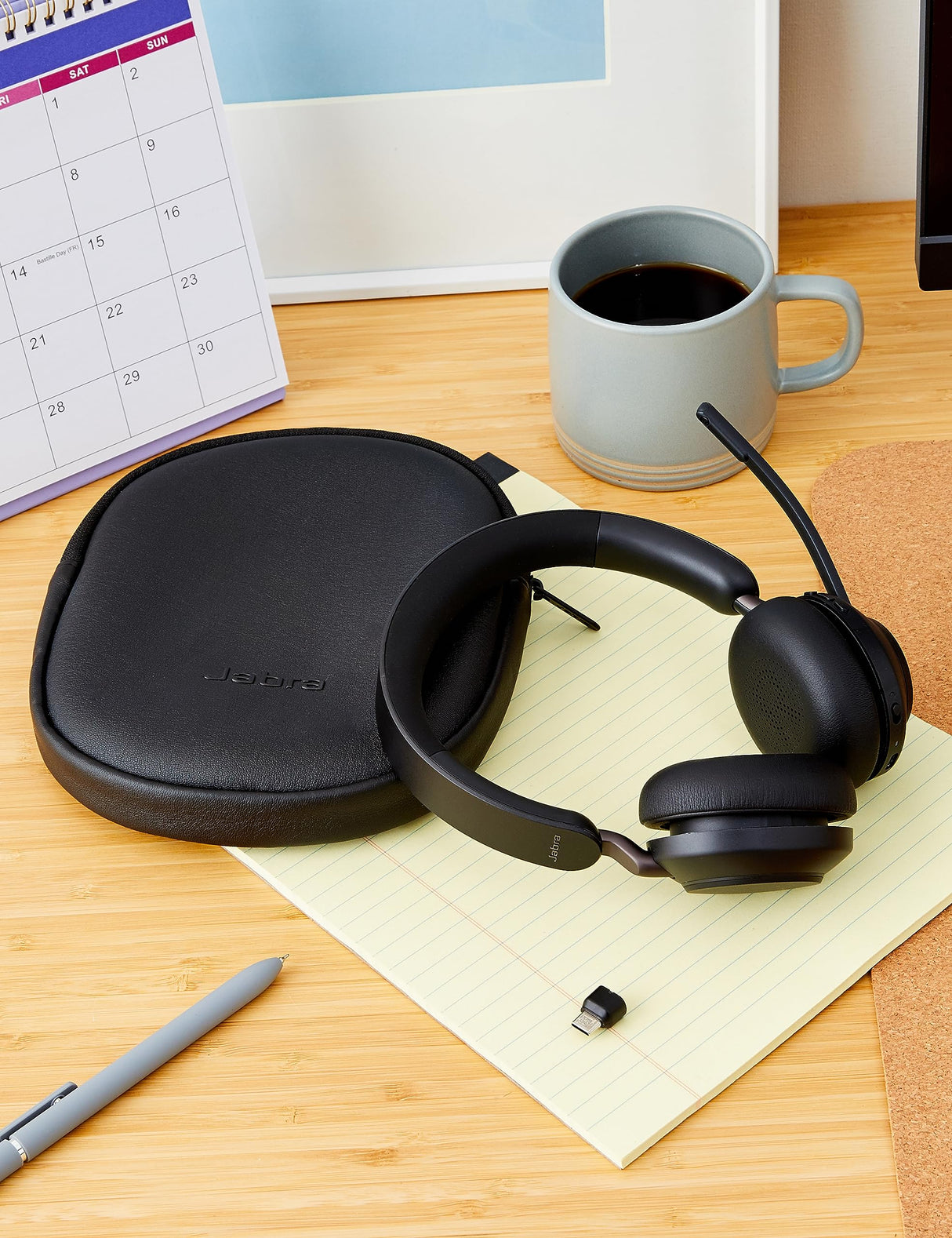 Jabra Evolve2 65 Auriculares Inalámbricos Estéreo PC con Cancelación de Ruido - Certificados para Microsoft Teams - Batería de Larga Duración - Adaptador Bluetooth USB-C - Negro