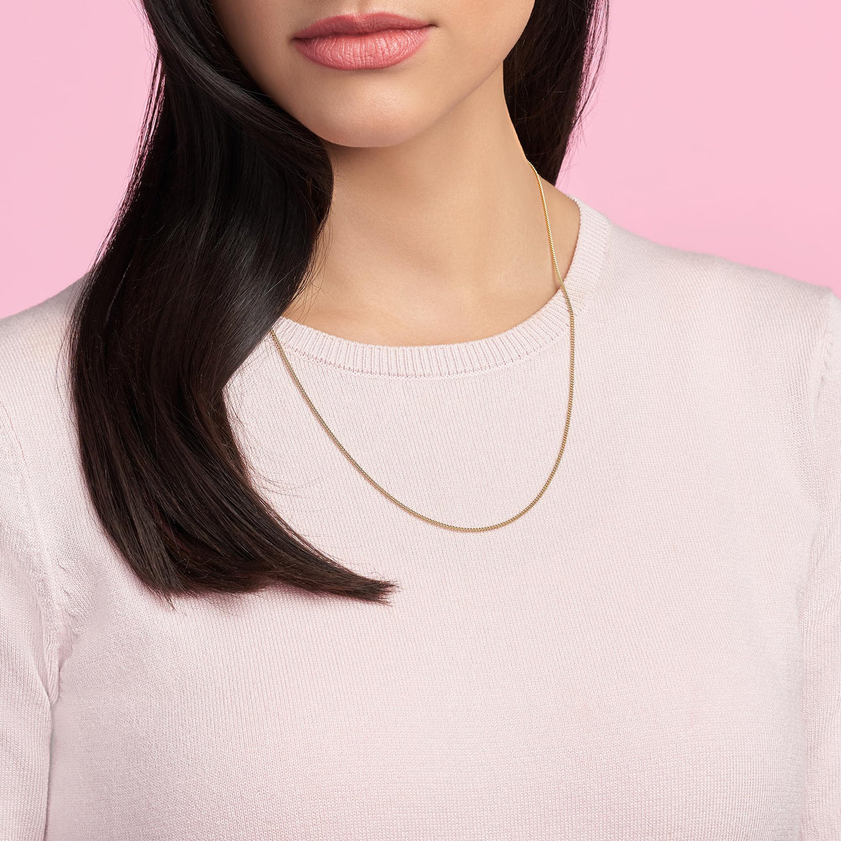 Pandora Icons Collar chapado en oro de 14 quilates con cierre deslizante, 60