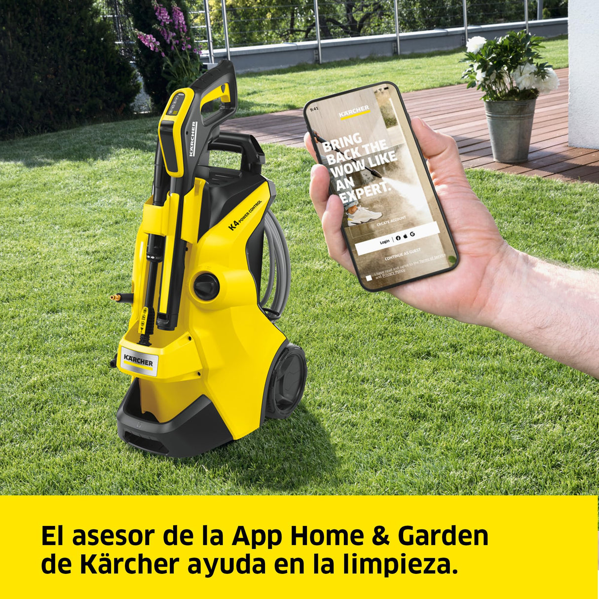Kärcher Hidrolimpiadora K 4 Power Control Flex Home, presión: 130 Bar, caudal: 420 l/h, Rendimiento: 30 m²/h, 11,5 kg, Pistola de Alta presión, Boquilla Turbo, Lanza, Kit para el hogar