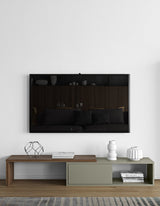 TemaHome Move funda para soporte de TV, madera, madera de nogal, gris, 110 x 35 x 25 cm)