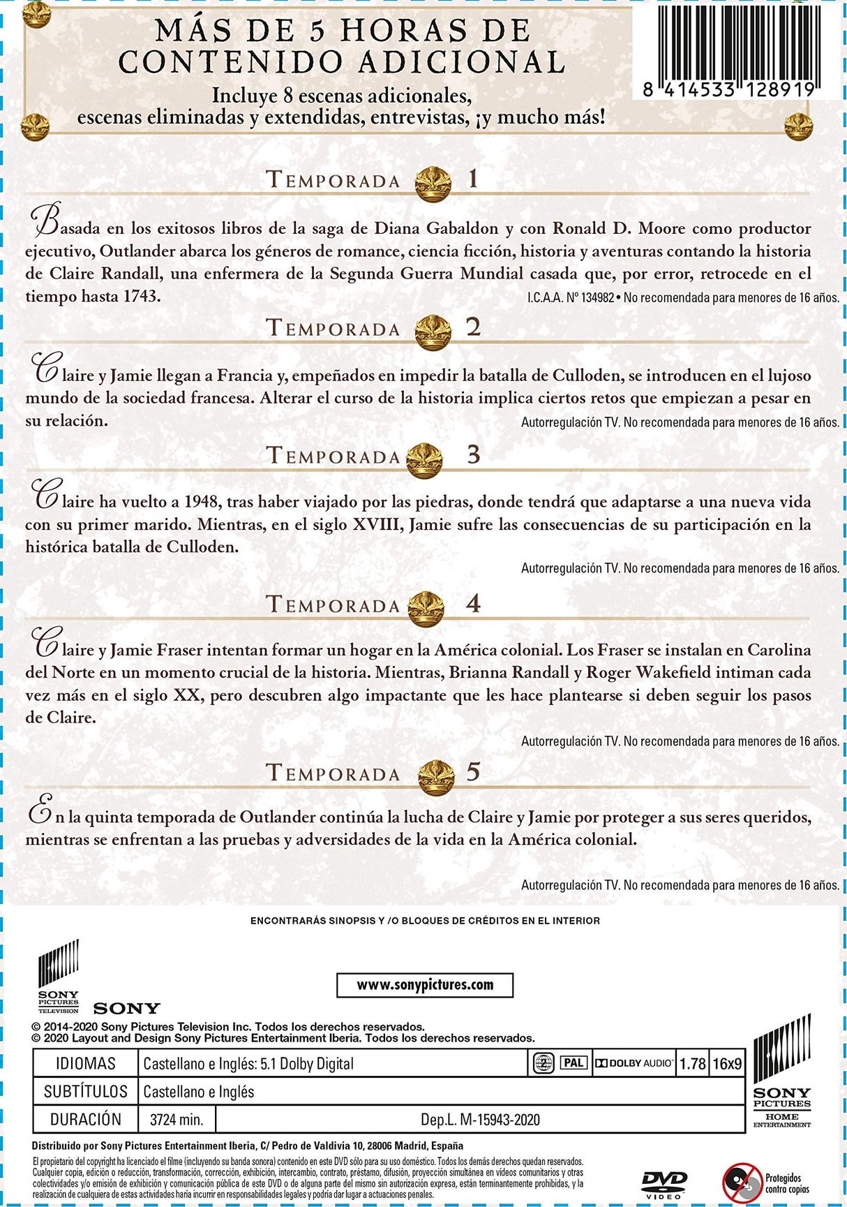 Outlander - Temporadas 1-5 [DVD]