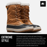 Sorel 1964 Pac Nylon WP, Botas para nieve impermeables, Hombre, Camel Brown Black Collection 2023 2024, 42.5 EU