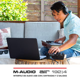 M-Audio AIR 192|4 - Interfaz de audio, Tarjeta de sonido USB, USB-C, 2 entradas, 2 salidas, software de estudio, para grabación de instrumentos, producción musical y monitorización