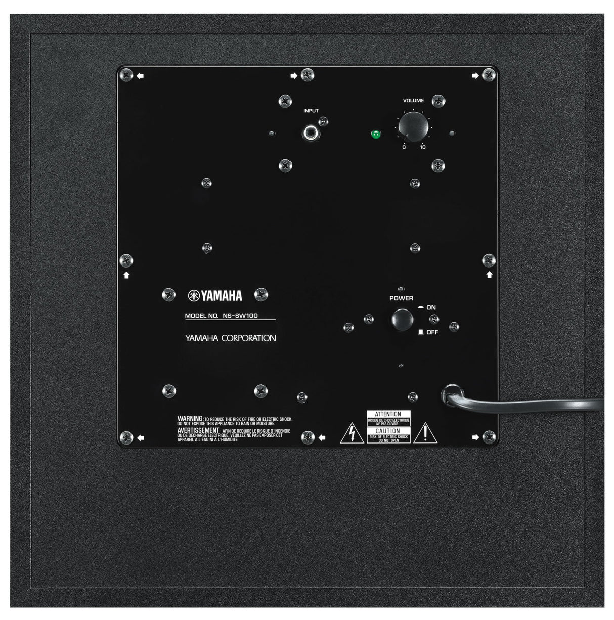 Yamaha NS-SW100 - Altavoz subwoofer amplificado (25 - 180 Hz) color negro