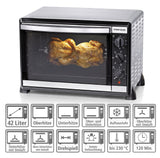Rommelsbacher BG 1805/E - Horno para asado, 1800 W, color plata