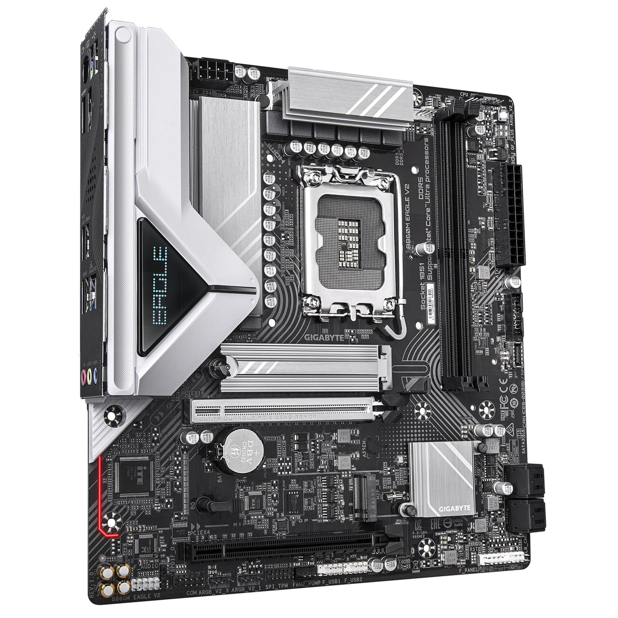 GIGABYTE B860M Eagle V2 Placa Base - Procesadores Intel Core Ultra Series, VRM de 6+1+2 Fases, hasta 9066 MHz DDR5, 1x M.2 PCIe 5.0 + 1x M.2 PCIe 4.0, LAN 2.5 GbE, USB 3.2 Gen 1