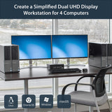StarTech.com Switch Conmutador KVM de 4 Puertos Dobles DisplayPort de 4K 60Hz - KVM de 4 Puertos Duales DP