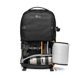 Lowepro Fastpack BP 250 AW III - Mochila para Cámara Refelx DSLR Sin Espejo, con Acceso QuickDoor, Compartimento Para Portátil de 13”, Para Cámaras Nikon D850, 300D Ripstop, Color Negro