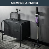 Rowenta XNano RH1128 - Aspiradora escoba sin cable, con 3 funciones en 1, autonomía de 40 minutos, muy ligero, fácil acceso del suelo hasta el techo, lila y gris