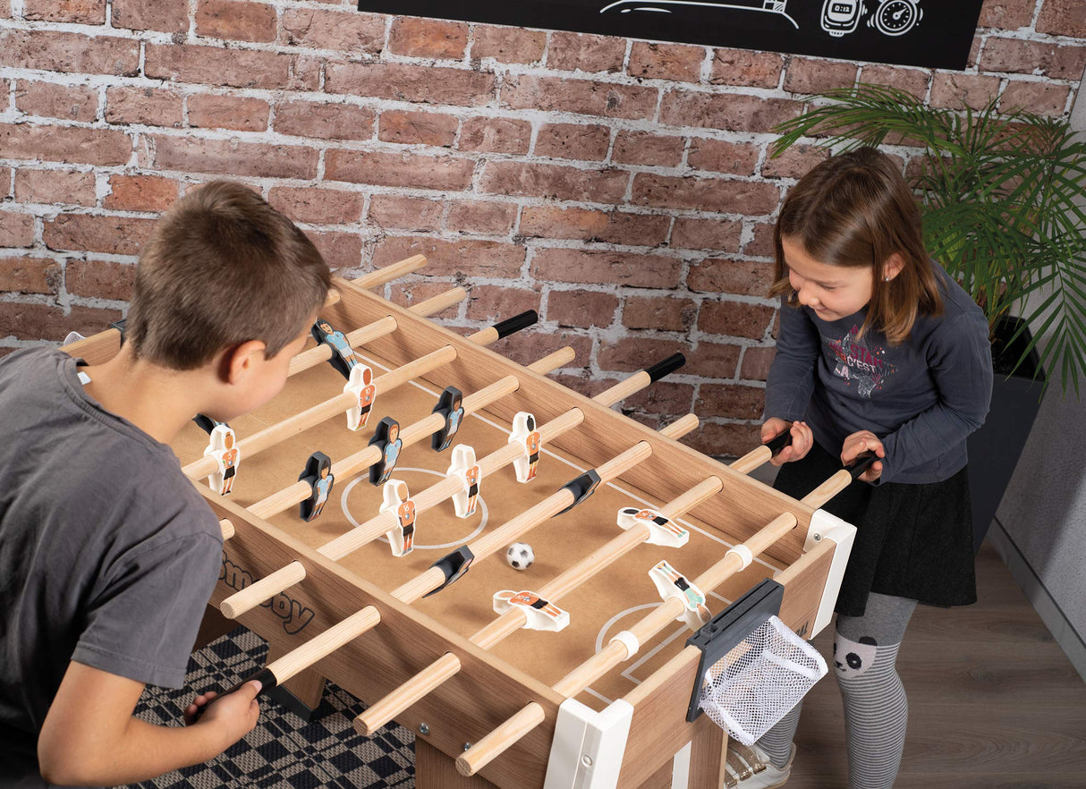 Smoby - Futbolín Click y Goal Sistema Clic para fácil Montaje, Equipos Mixtos, Incluye 2 Bolas (Smoby 620700)