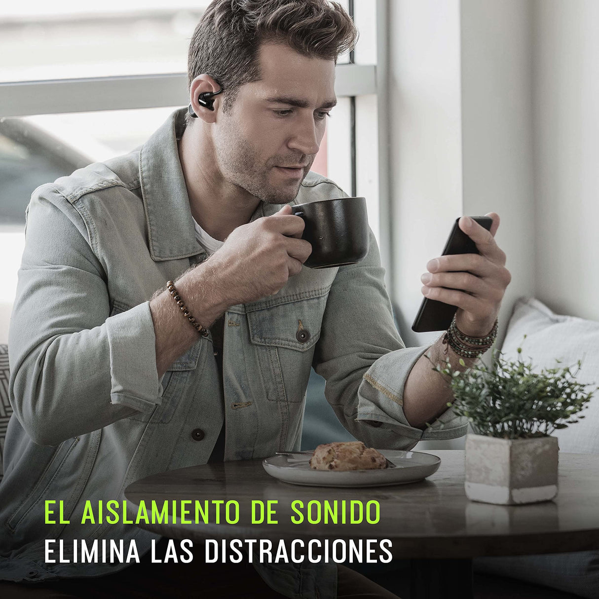 Shure Adaptador inalámbrico True (Gen 2) para auriculares aislados de sonido, ajuste sobre el oído, Bluetooth 5 tecnología inalámbrica, duración de la batería larga (RMCE-TW2-EFS)