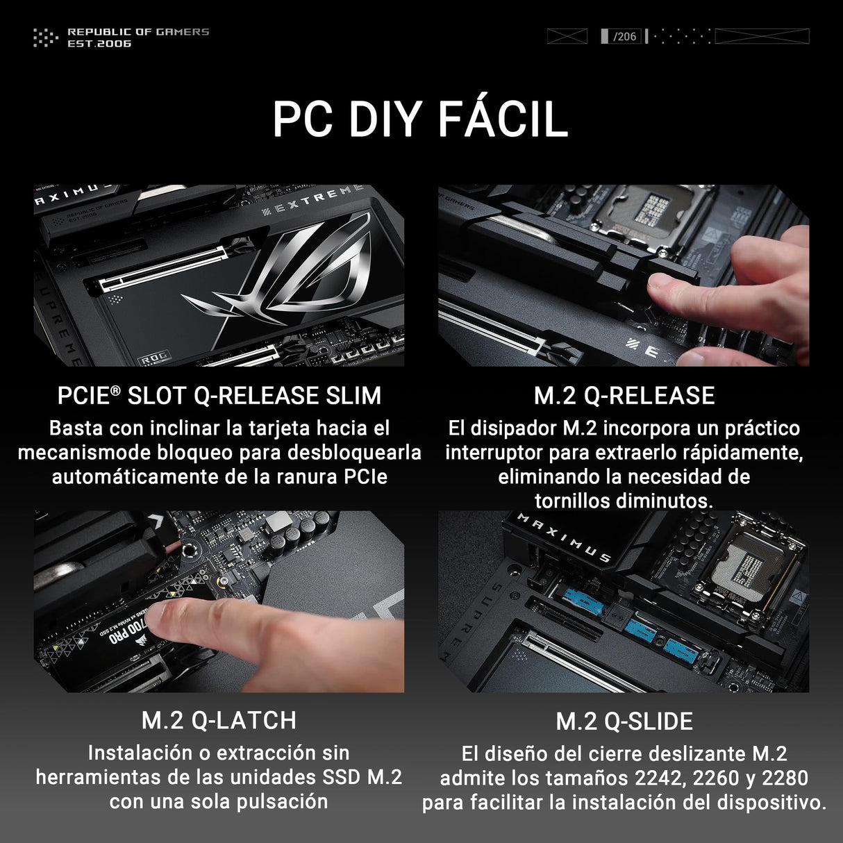 ASUS ROG Maximus Z890 Extreme - Placa Base E-ATX, 24+2+1+2 etapas de Potencia, DDR5, PCIe 5.0 Compatible con GPU de última generación, Seis Ranuras M.2, WiFi 7, Puertos Thunderbolt 5
