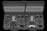 TOMcase Maleta para Drones Ready to Fly para dji Mavic 3 / Pro/Classic, Mando a Distancia estándar o dji RC/RC Pro, Carga de baterías en la Caja, Maleta Impermeable - Made in Germany (RTF)