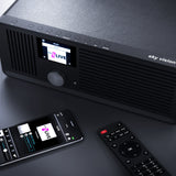 sky vision Dab 70 IR GB – Radio por Internet estéreo Dab+ (FM FM, WiFi, con Conector AUX Plus Cable, Radio Digital, Despertador con Mando a Distancia), Color Negro