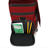 ENHANCE DND Bag - Bolsa de Accesorios RPG Dungeons and Dragons con Almacenamiento de minis, Soporte para Alfombrillas, Bolsillos para Dados, se Adapta a 4-8 Libros, Rojo dragón, Personalizable