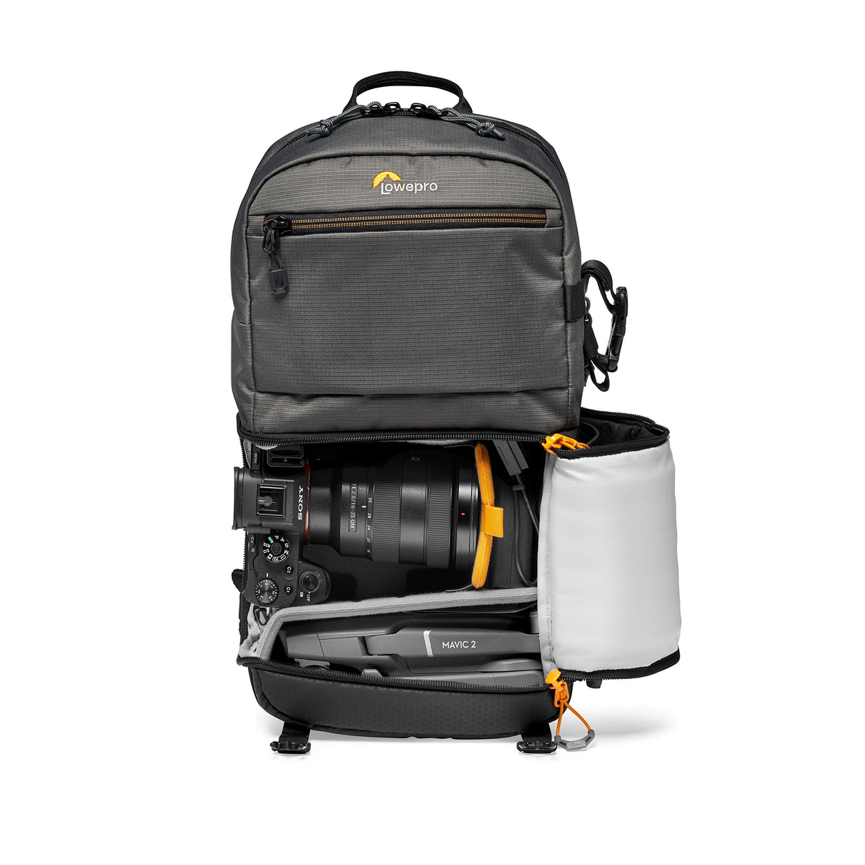Lowepro Slingshot SL 250 AW III - Mochila Bandolera para Cámara Refelx DSLR Sin Espejo, con Acceso QuickDoor, Compartimento Para Tablet 10”, Para Sony A7, iPad, Surface Pro, 300D Ripstop, Gris