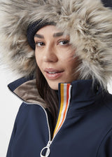 Helly Hansen Cindy - Chaqueta de softshell aislante para mujer, color azul marino, talla XL