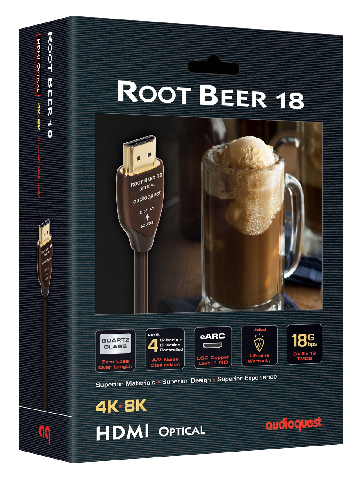 AudioQuest - 18G Root Beer HDMI AOC (10m)
