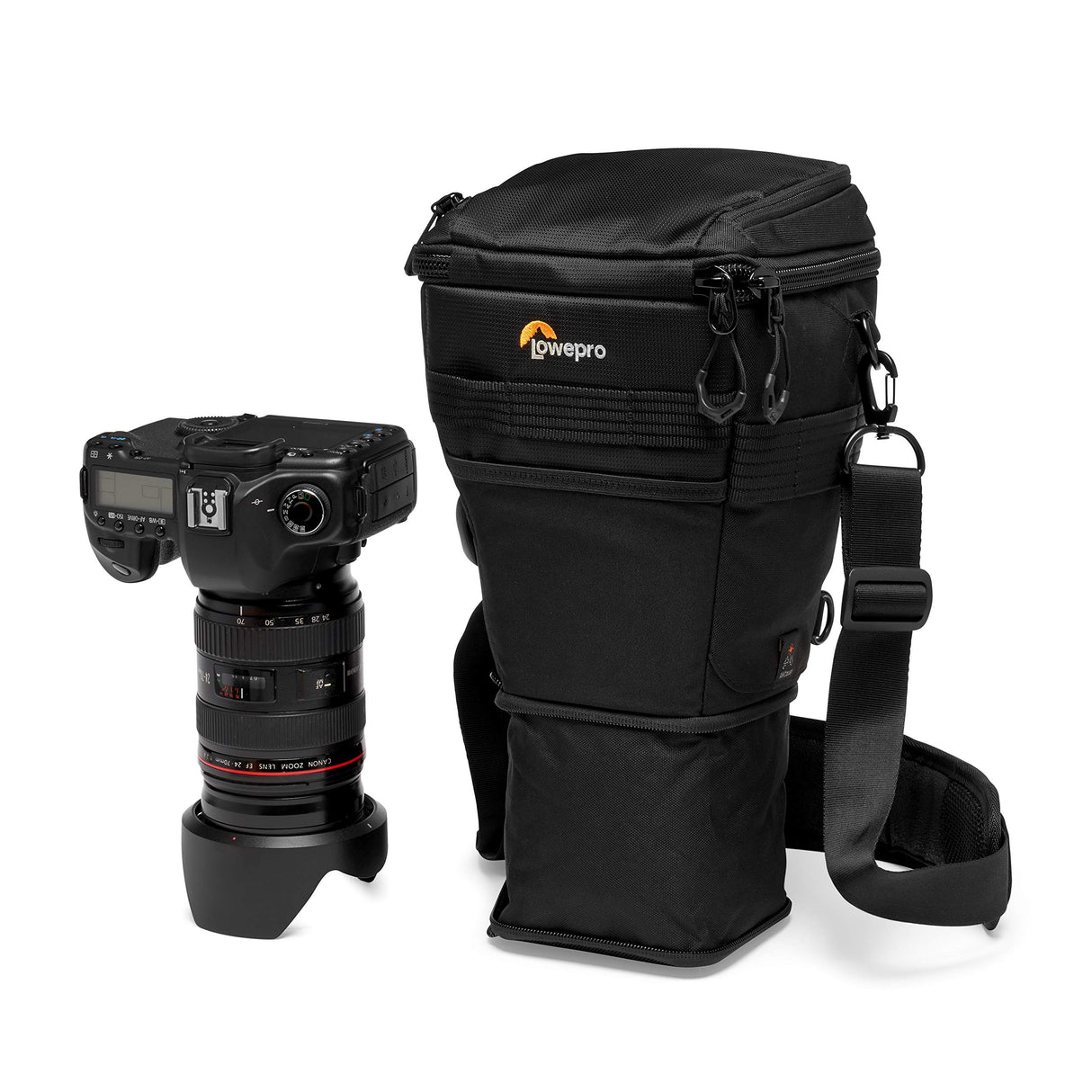 Lowepro ProTactic TLZ 70 AW DSLR toploader - expand to hold up to 24-70mm f/2.8 and lens hood with portrait grip - camera gear to personal belongings - for DSLR Like Canon 5D - LP37278-PWW